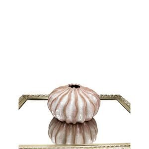 Fluted terracotta Blush Nude Color vase art sculpture shelf decor Southwest